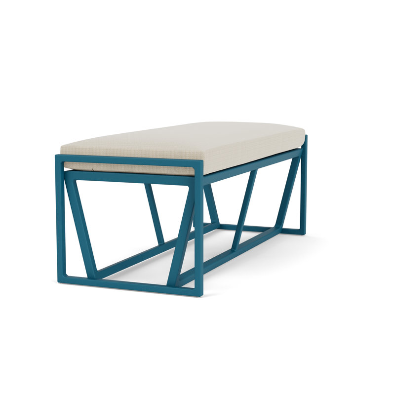 Summit Outdoor Dining Bench, Peacock, Beach Natural