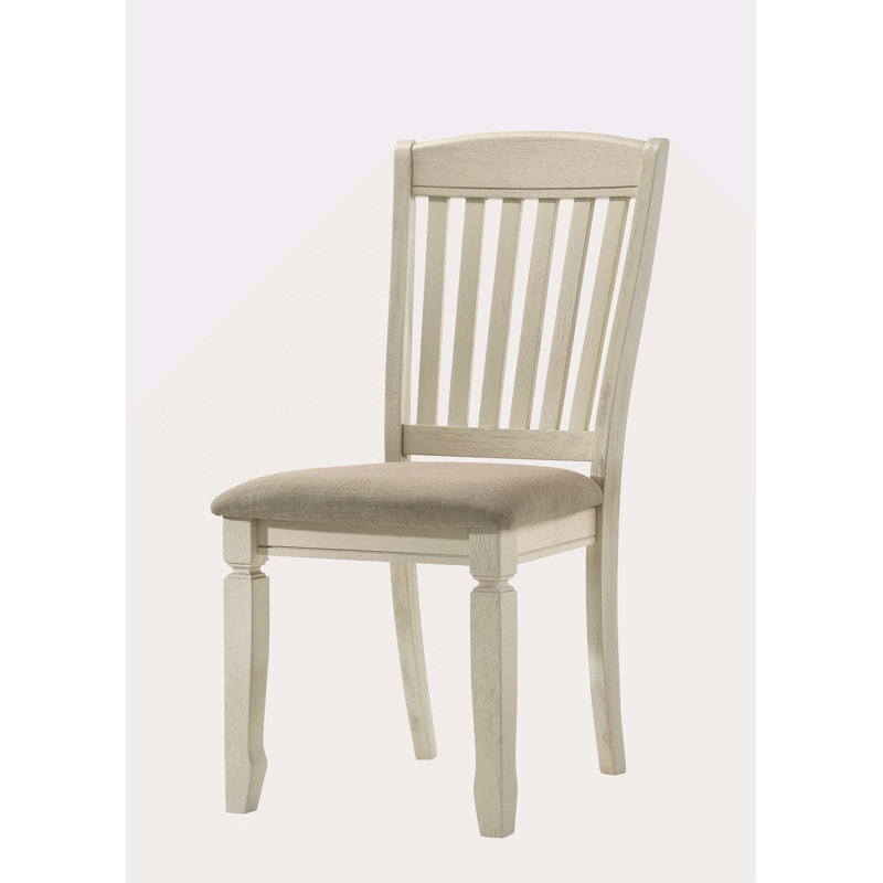 Ensemble de 2 chaises d'appoint en tissu brun clair et finition crème