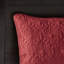 Couvre-lit réversible en grand rouge - Matelassage en coton prélavé matelassé sérénité surdimensionné pour un ajustement optimal et 2 taies décoratives lavables à la machine