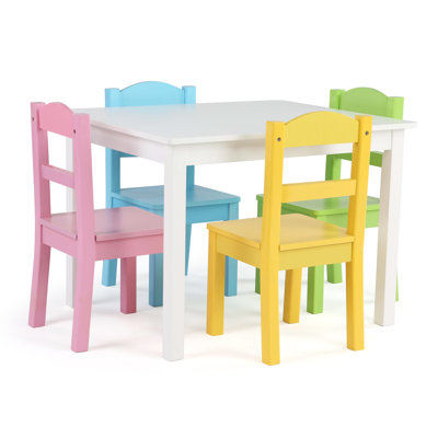 Kids 5 Piece Rectangular Play Or Activity Table and Chair Set