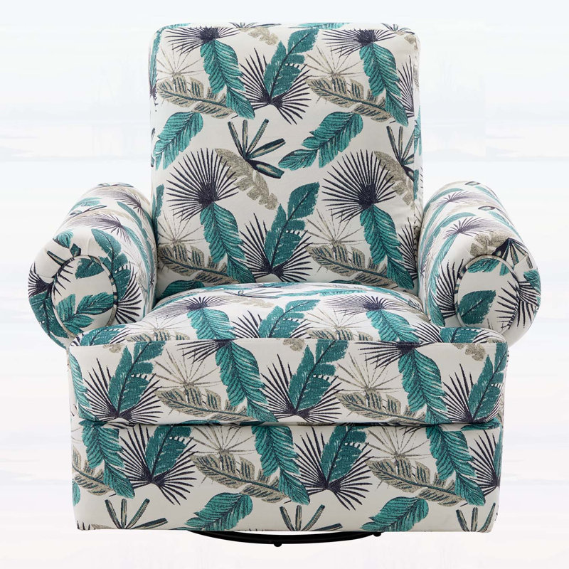 Swivel Recliner Rocker Chair,Two-Position Adjustable Backrest
