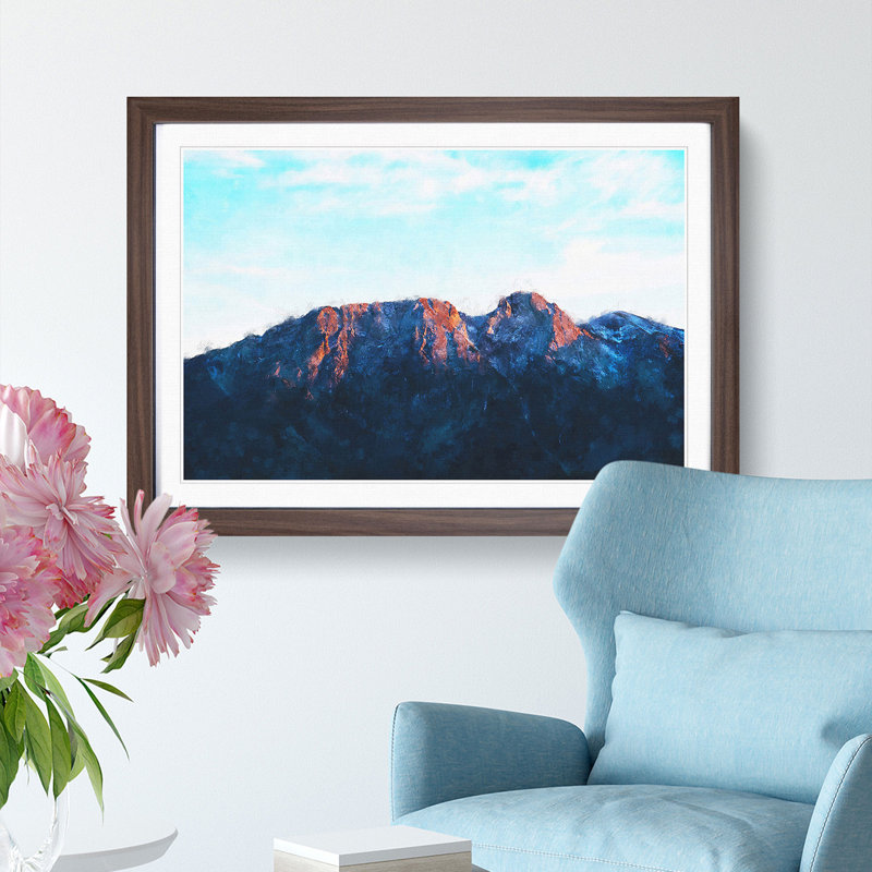 Mountain Peak in Zakopane Poland - Picture Frame Graphic Art Print, 62cm H x 87cm W x 2cm D, Walnut Framed