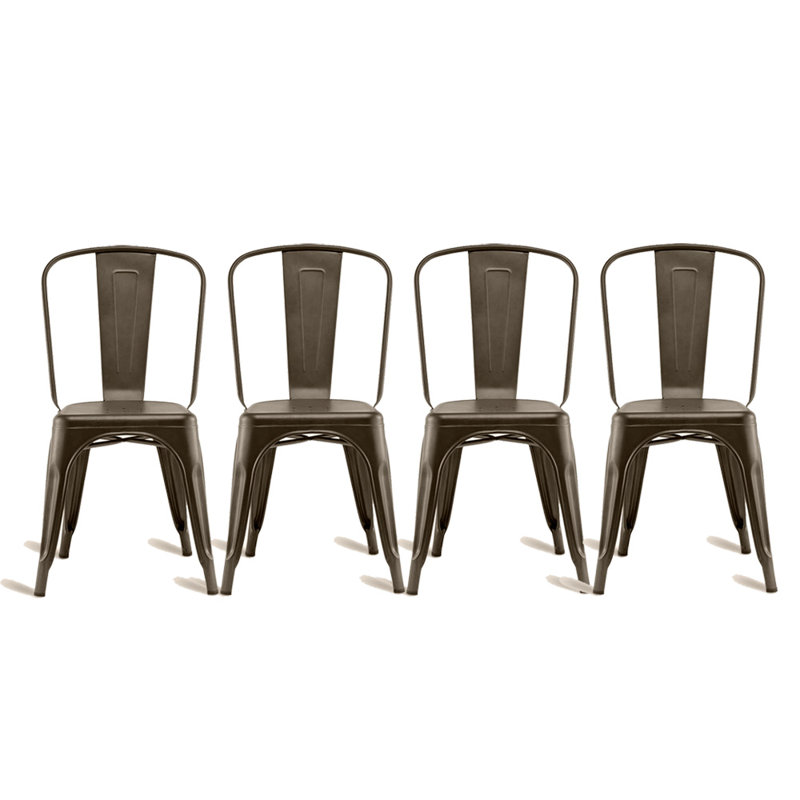 Ineisha Side Chair, Gun Metal