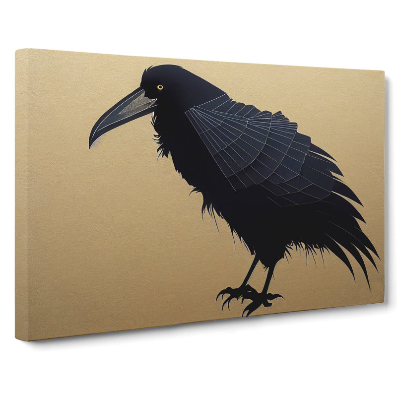 XXX-H1022-WF-7333X Raven Bird Vol.3 - Wrapped Canvas Print