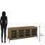 Aliceville Solid Wood and Glass Entertainment Center