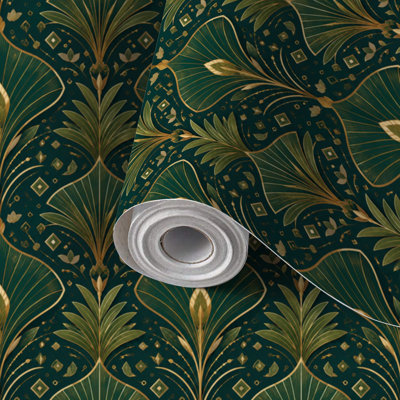 Papier peint à peler et coller, papier peint, style minimaliste, lignes géométriques abstraites et dorées pour auto-adhésif et amovible 24 po x 118 po (60 x 300 cm)