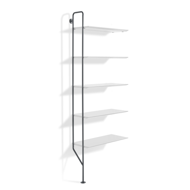 Hitch Bookcase Add-on Kit, White/Slate