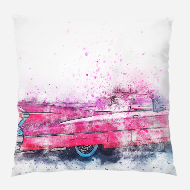 Housse et insert de coussin carré d'extérieur Jess Car, Microsuède, Intérieur