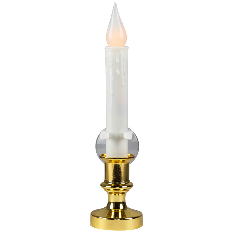 Flickering LED Window Candles With Timer - 8.5" - White - Set Of 6, 6