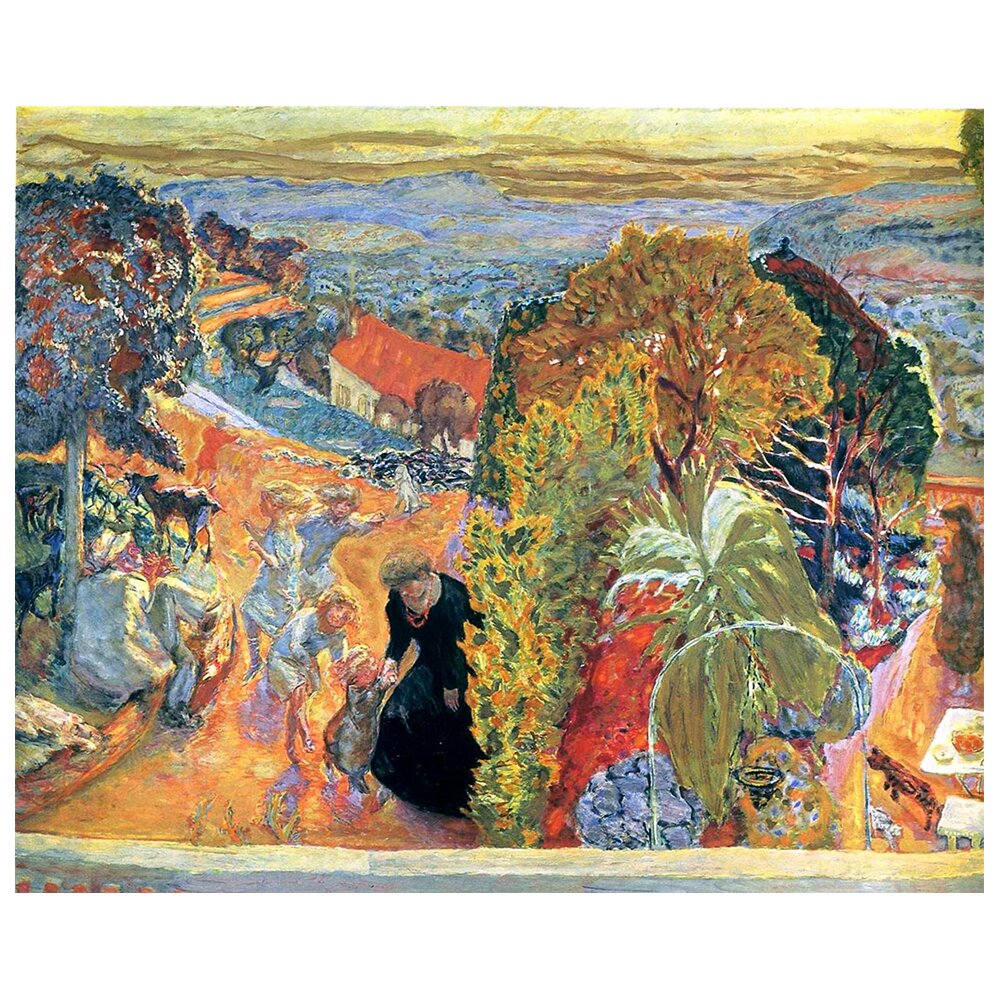 Gerahmtes Leinwandbild Té, La Danse von Pierre Bonnard