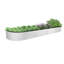 Reetha 12X3X1.5 ft Galvanized Raised Garden Bed（Antique White）