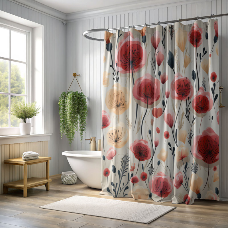 Pink Carnation - Premium Shower Curtain, 74"H x 71"W