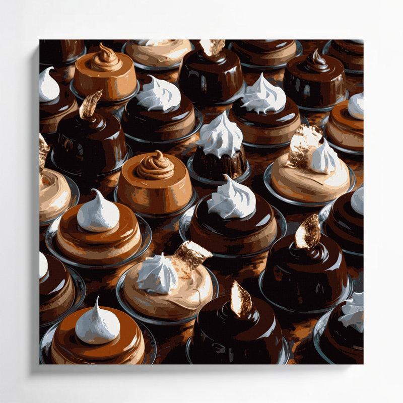 Art mural sur toile, "Desserts Mousse", H 32 po x l 32 po