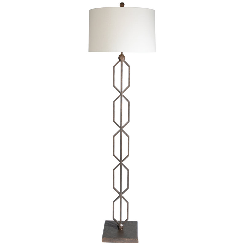 Floor Lamp, Bronze, Oatmeal
