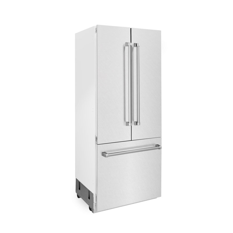 ZLINE 36" 19.6 cu. ft. Built-In 3-Door French Door Refrigerator with Internal Water and Ice Dispenser, Stainless Steel