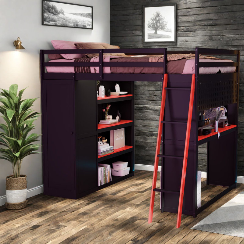 Multifunctional Beds, Full Size Wood Mdf Loft Bed For Modern Home
