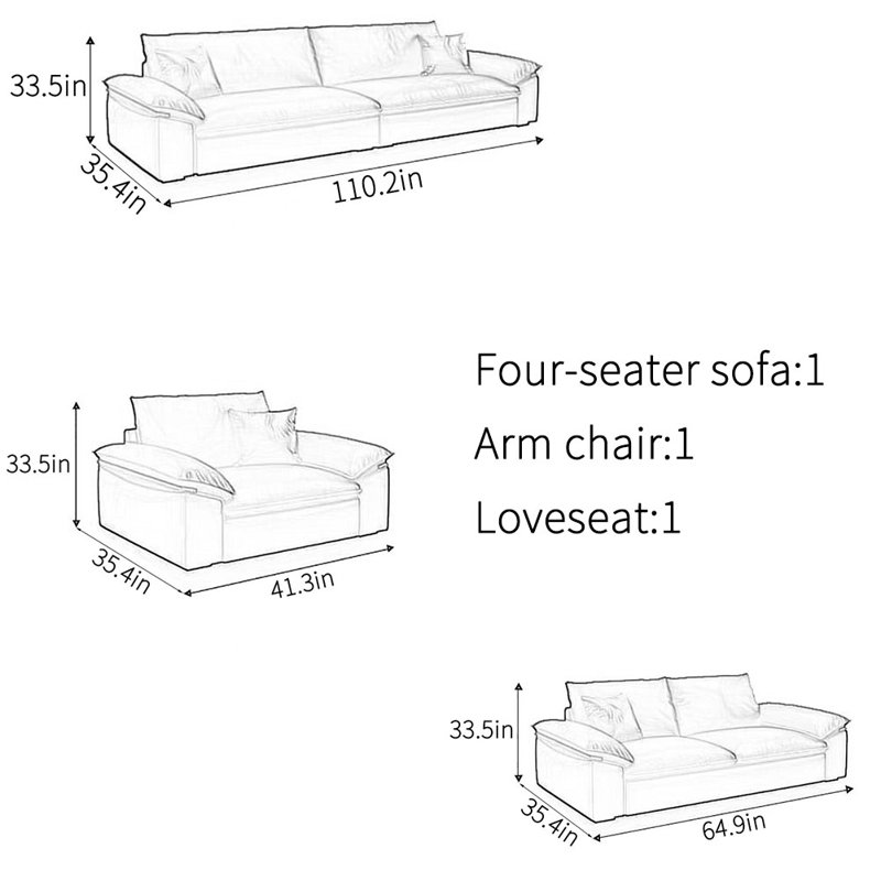 Ensemble de canapé de bureau pour affaires et loisirs créatifs