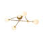 Antinique 6-Light 86cm Modern Copper Glass Globe Sputnik Semi Flush Mount-1803332560