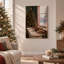 " Holiday Feast Table With Tree And Snow View Christmas " Painting-1858155662