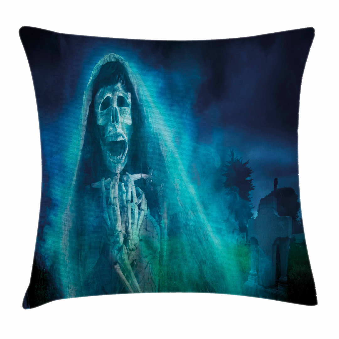 Kissenbezug, Gothic Geist, Halloween, Blau