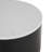 Cole And Grey Metal Ribbed Side End Accent Table With White Marble Tabletop