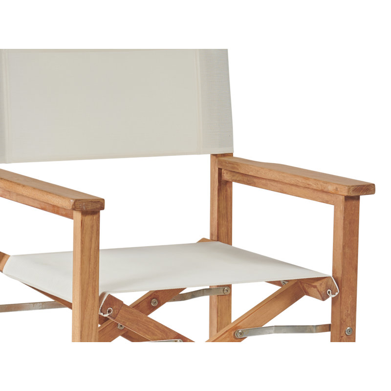 Folding Director Chair, White