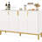 59.74" Buffet Sideboard Cabinet With Storage & Geometric Doors-1573908548
