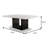 70.4" W Contemporary Dining Table, White/Black