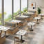Banc rembourré en similicuir Modern Light Luxury