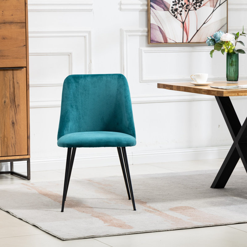 Corto 46cm H Velvet Upholstered Accent, Teal