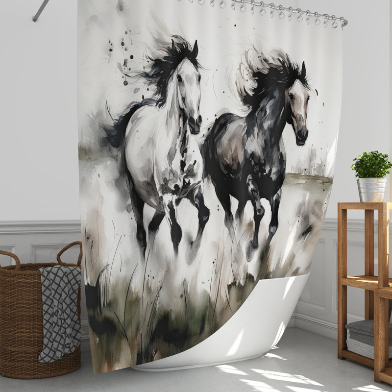 Shenai Shower Curtain, 83" H x 71" W