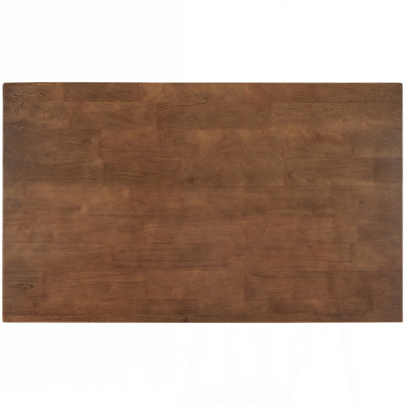 Îlot de cuisine en bois massif rustique de 45 po avec table de préparation en bois d'hévéa et 2 tablettes ouvertes pour petits espaces TopMAX