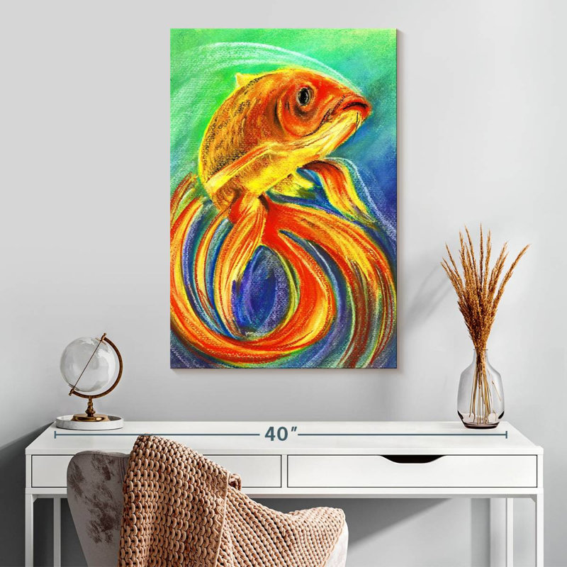 Brampt Gold Betta Fish, 30" H x 20" W