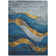 Machine Washable Indoor/Outdoor Xhevrie Blue Rug