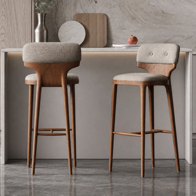 Walnut Solid back side Chair(Set of 2)