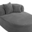 Canapé-lit moderne avec méridienne à compression 51,6 po avec 2 coussins pour le salon-163928026