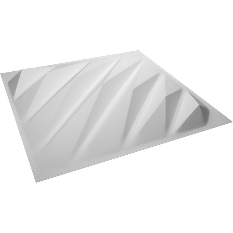 Panneau mural 3D 19,625 "x 19,625" en blanc (paquet de 12)