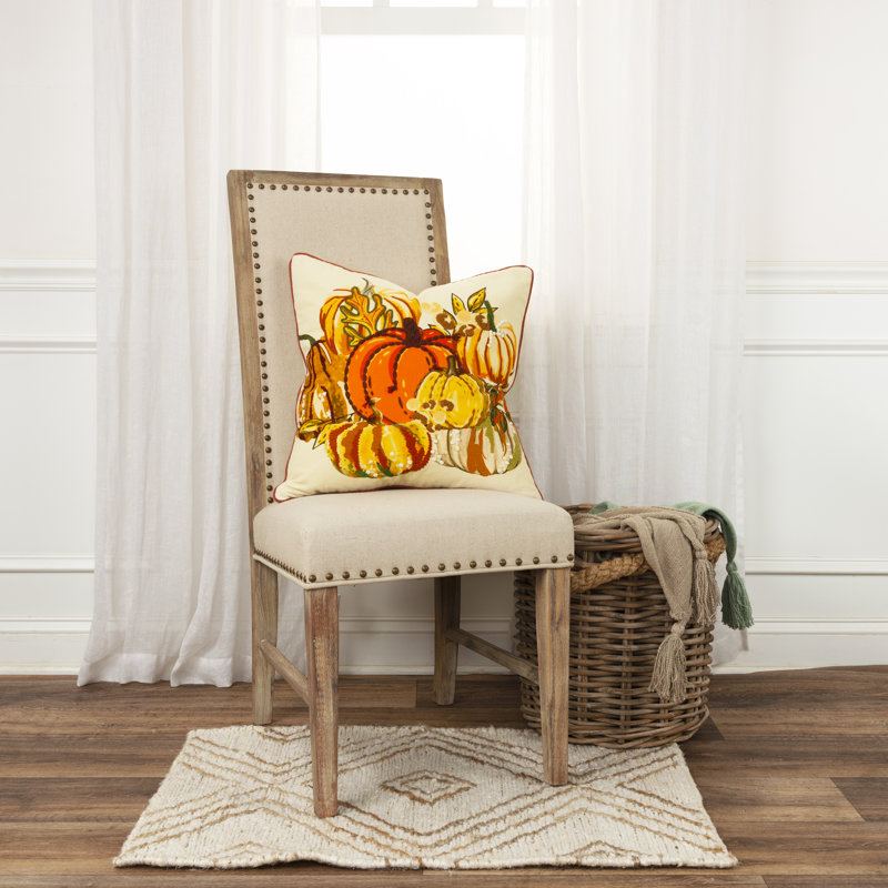 Embroidered Cotton Throw Pillow