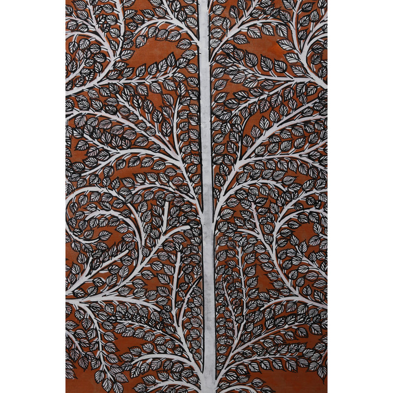 Arbre de vie, peinture sur toile Pattachitra par Purna Chandra, décoration murale H 40 "x H 22" Odisha