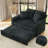 Naykin 2-Person Faux Fur Sofa Bed with Removable Cushion Cover-1034732970-1017162314
