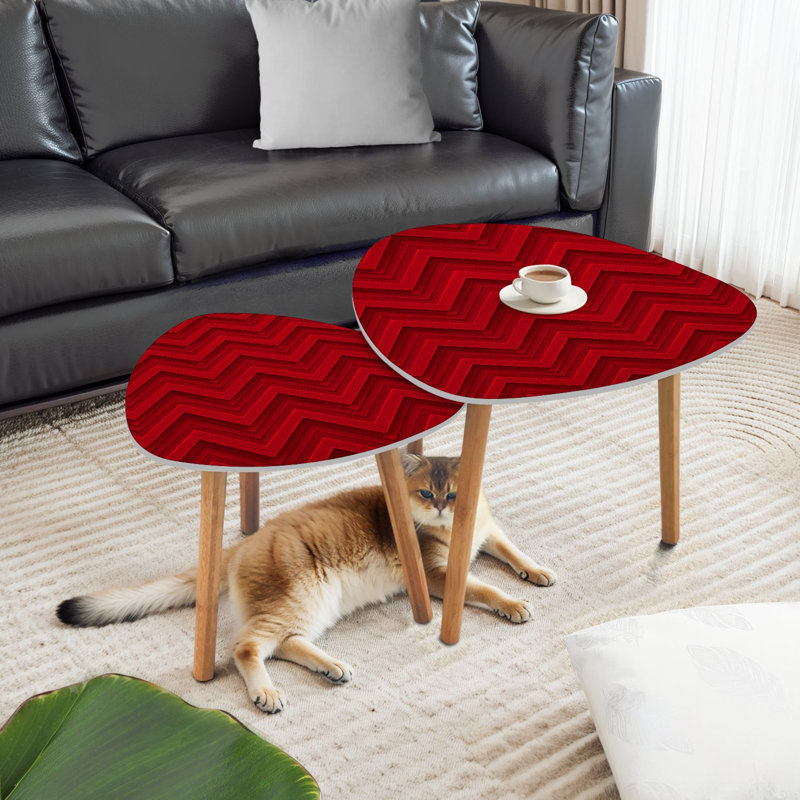 Ensemble de 2 tables basses gigognes Triangle