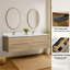 Meuble-lavabo flottant mural 84 po avec plateau en pierre artificielle AuroraSky