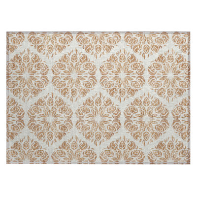 Machine Washable Indoor/Outdoor Chantille ACN2456 Damask Rug