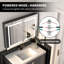 Armoire à pharmacie encastrée sans cadre à DEL avec miroir et tablettes réglables, USB, désembueur Hellmuth-97374244-97374242
