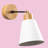 Adjustable Metal Body Wooden Base Spotlight Wall Sconce-582909170