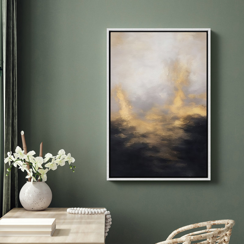 Art mural encadré abstrait rétro antique classique pour chambre à coucher, H 24 po x l 16 po, Blanc