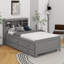 Lit plateforme simple avec tête de lit, USB, lit gigogne et 3 tiroirs-907961470