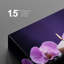 Bougie brûlante orchidée avec pierres florales et basaltes-71021288