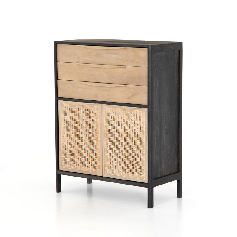 Sydney 3 - Drawer Dresser, Black/Natural
