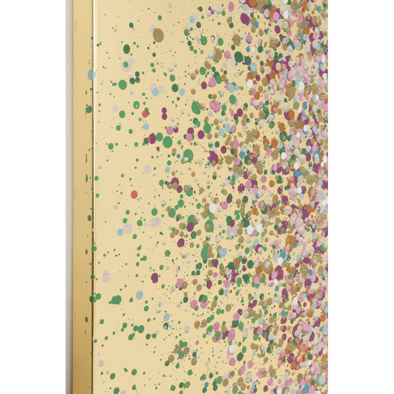 Canvas Picture Flower Boat, 160cm H x 120cm W x 3.5cm D, Gold/Pink